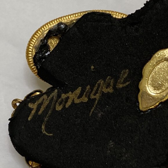 Babe Fables Pendant Art Dede Mergele Signed Monique New Orleans Art Deco - Picture 6 of 9